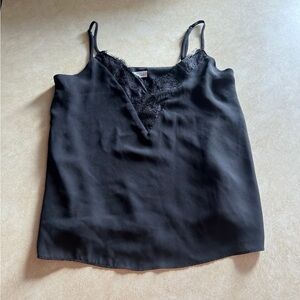 Socialite Black Lace-Trim V-Neck Camisole